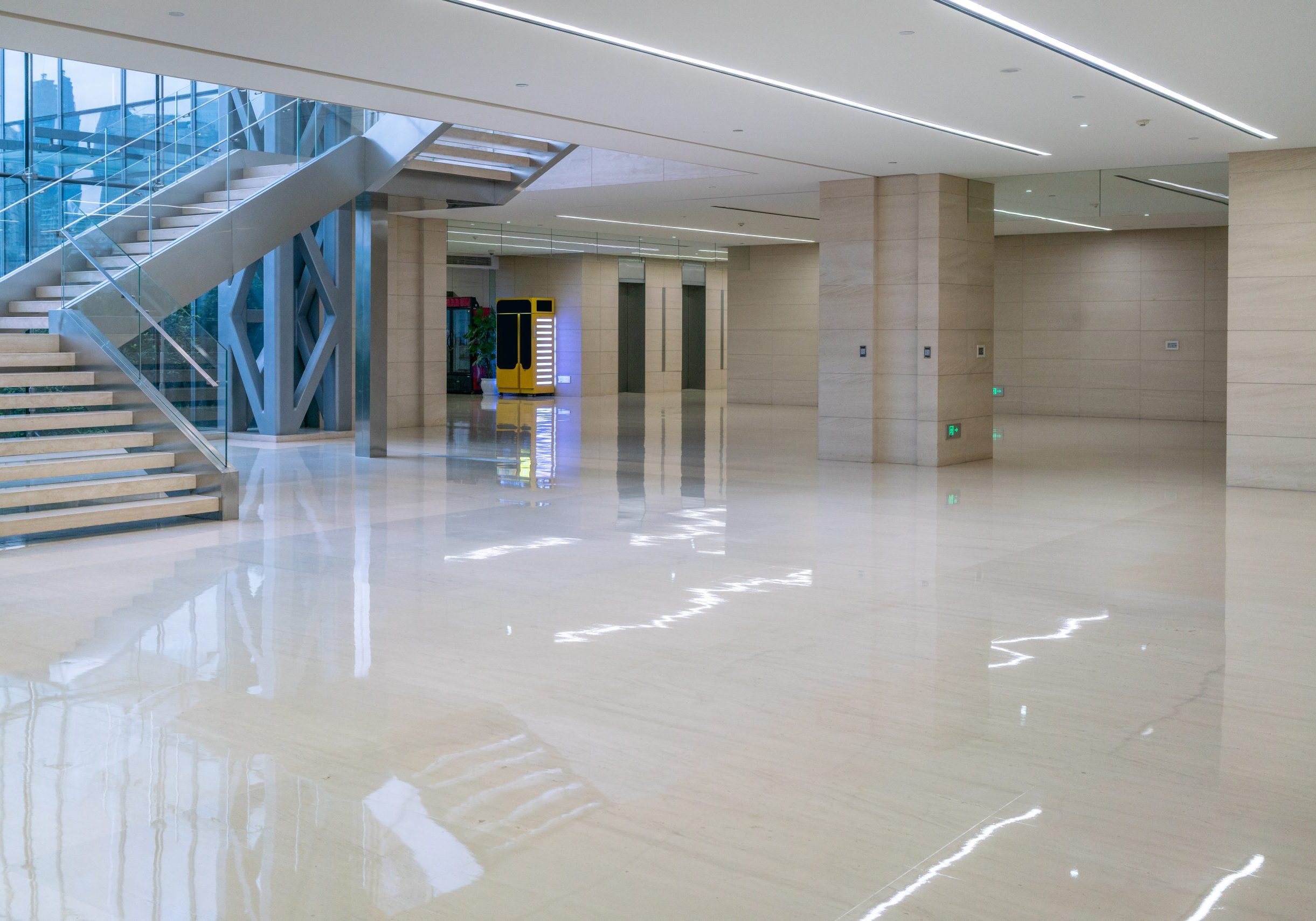 empty office building interior with modern decoration.
